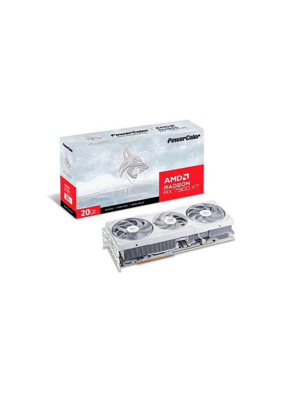 PowerColor Radeon RX 7900 XT Hellhound Spectral White - 20 GB GDDR6 RAM - Grafikkort