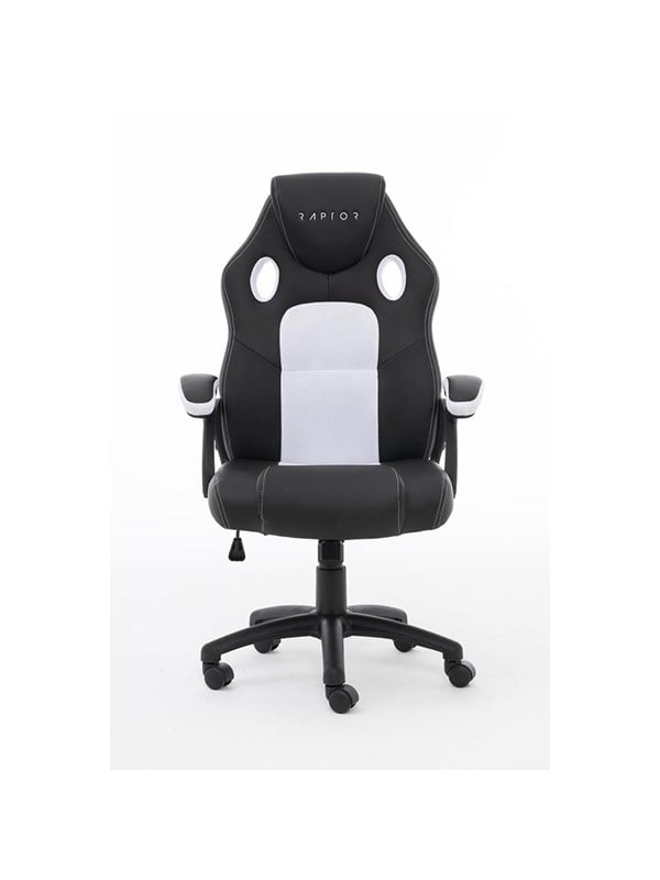 Raptor Gaming Chair GS-40 Compact PU & Fabric Black/White