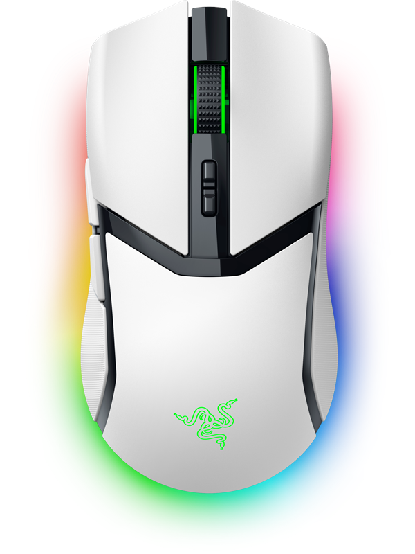 Razer Cobra Pro - Gaming Mus - Optisk - 8 knapper - Hvid med RGB-LED lys