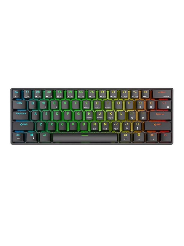 Royal Kludge Mechanical keyboard RK61 RGB brown switch (black) - Gaming Tastatur - Sort