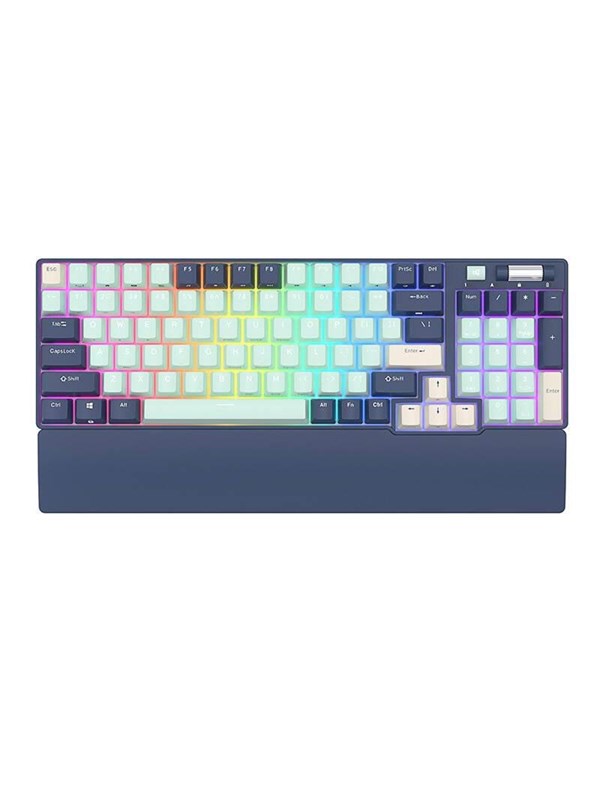 Royal Kludge RK96 RGB Mechanical Keyboard Brown Switch (Blue) - Gaming Tastatur - Blå