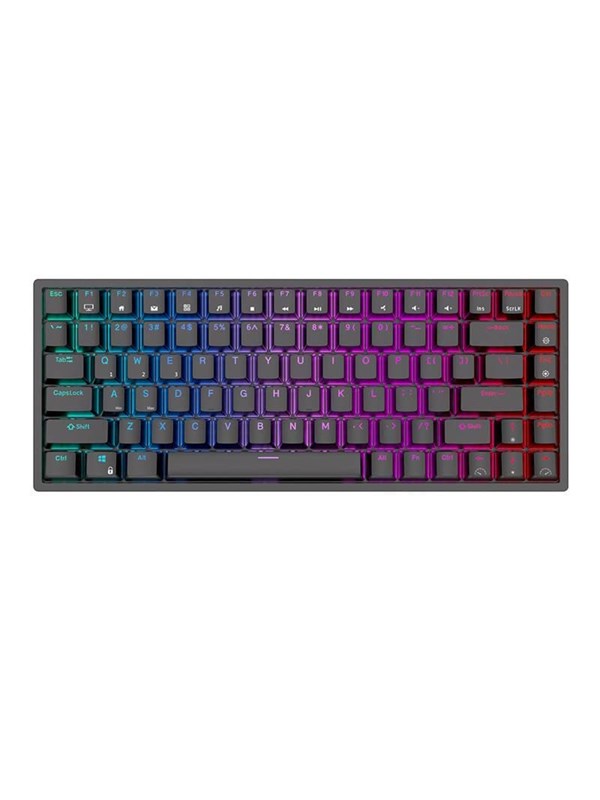 Royal Kludge Wireless mechanical keyboard RK84 RGB Brown switch (black) - Gaming Tastatur - Sort