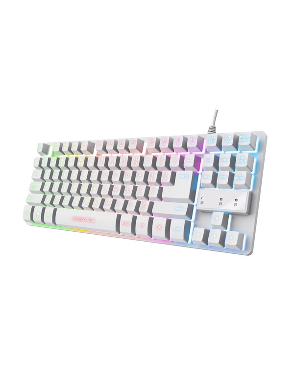 Trust GXT 833W THADO - Gaming Tastatur - Nordisk - Hvid