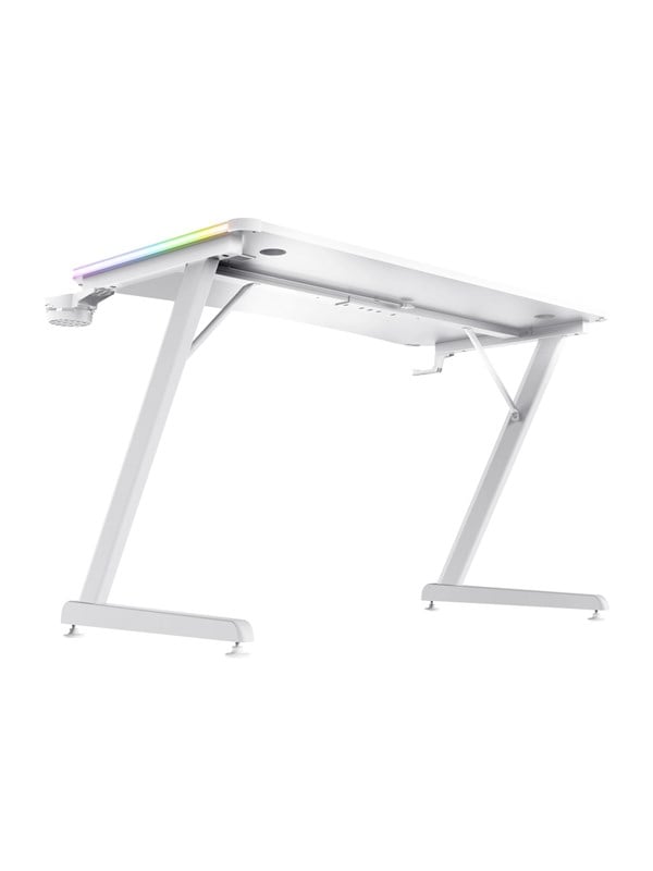 Trust GXT709W Luminus RGB Desk - White Gamer Bord