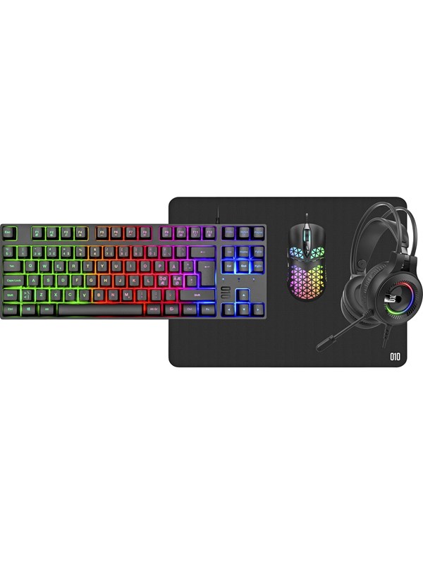 XCROW 4-IN-1 GEARPACK - Gaming Tastatur - Nordisk - Sort