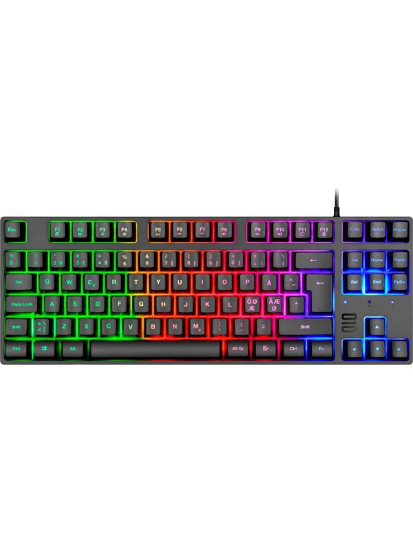 XCROW Nova - Gaming Tastatur - Nordisk - Sort