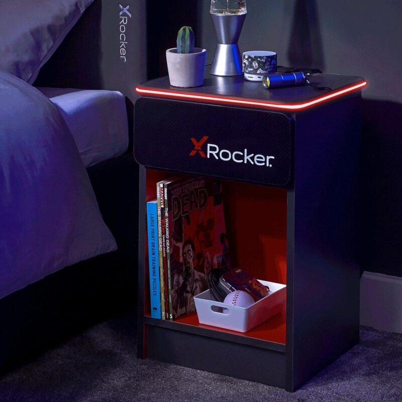 XROCKER CARBON-TEK BEDSIDE WITH WIRELESS CHARGING