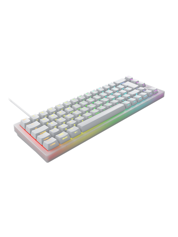 Xtrfy K5V2 RGB - Gaming Tastatur - Uden Numpad - Nordisk - Hvid