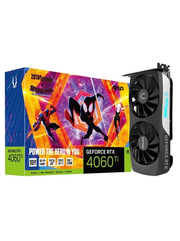 ZOTAC GeForce RTX 4060 Ti AMP SPIDER-MAN edition - 16GB GDDR6 RAM - Grafikkort