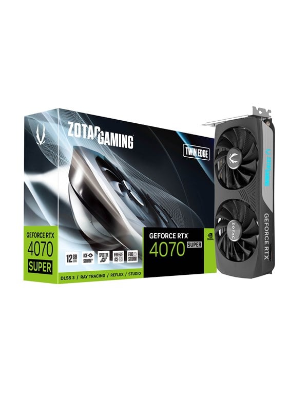 ZOTAC GeForce RTX 4070 SUPER Twin Edge - 12GB GDDR6X RAM - Grafikkort