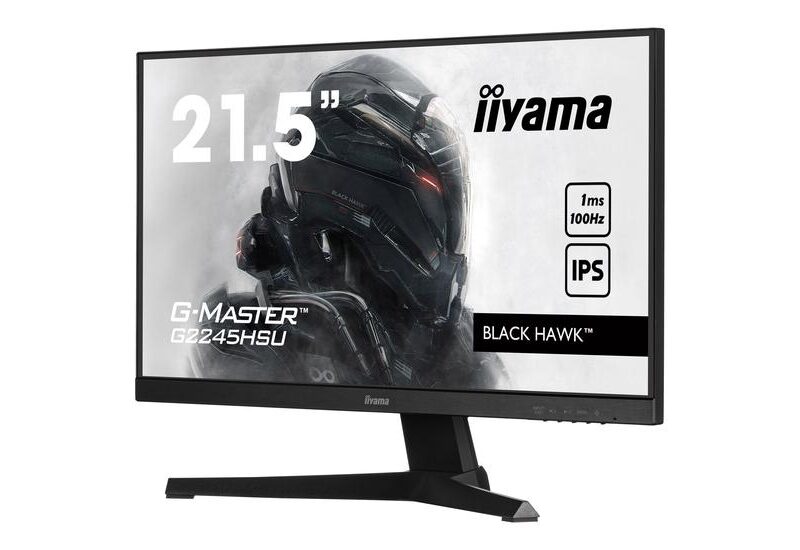 iiyama G-MASTER Black Hawk G2245HSU-B1 skærm - LED baglys - 22" - AMD FreeSync - IPS - 1ms - Full HD 1920x1080 ved 100Hz