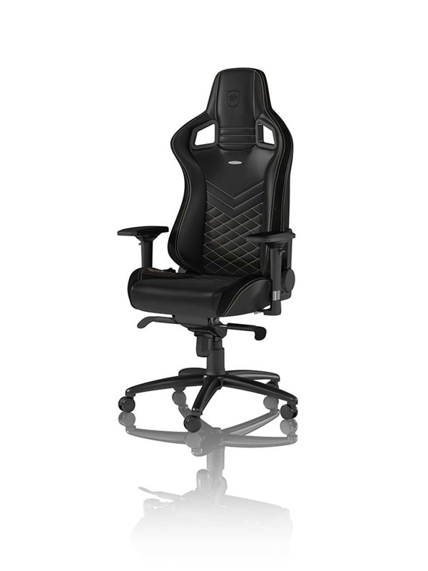 noblechairs EPIC Series - Black / Gold Gamer Stol - Sort / Guld - PU Læder - Op til 120 kg