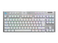 Logitech G G915 X - Tastatur - gaming, LIGHTSPEED - TKL - bagbelyst - trådløs - USB-C, Bluetooth, 2.4 GHz - hvid