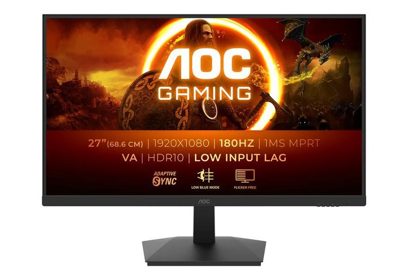 AOC Gaming 27G15N2 skærm - WLED - 27" - AMD Adaptive-Sync - Fast VA - 1ms,1ms - Full HD 1920x1080 ved 180Hz