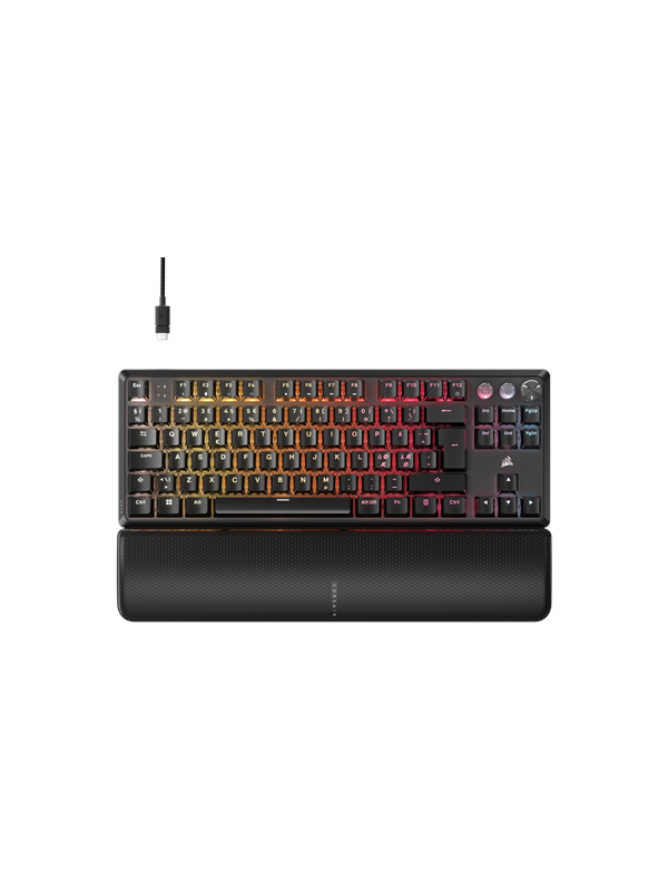 Corsair K70 PRO TKL - MGX Hall Effect - Gaming Tastatur - Uden Numpad - Nordisk - Sort