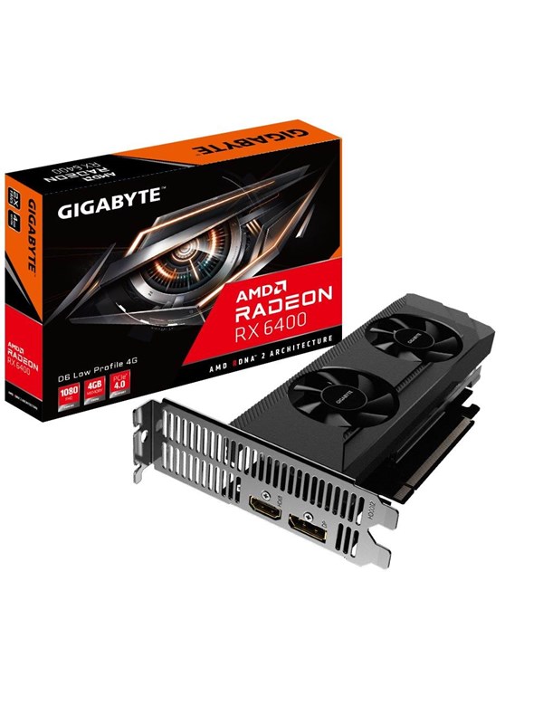 GIGABYTE Radeon RX 6400 Low Profile - 4GB GDDR6 RAM - Grafikkort