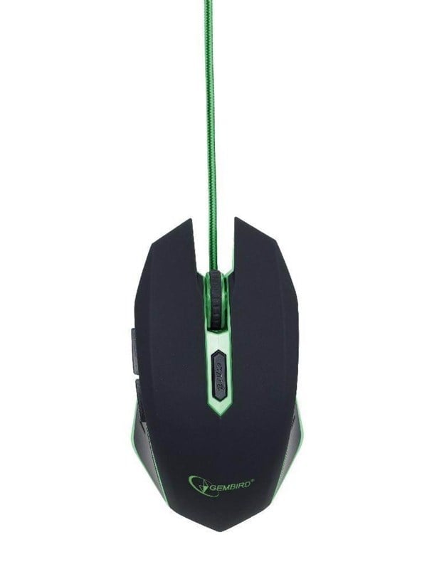 Gembird USB Gaming Mouse - Gaming Mus - Optisk - 6 knapper - Grøn