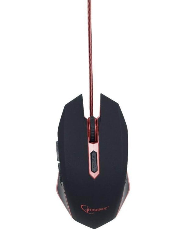 Gembird USB Gaming Mouse - Gaming Mus - Optisk - 6 knapper - Rød