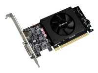 Gigabyte GV-N710D5-2GL - Grafikkort - GF GT 710 - 2 GB GDDR5 - PCIe 2.0 x8 lavprofil - DVI, HDMI