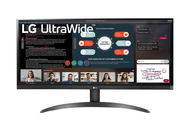 LG 29WP500-B skærm - LED baglys - 29" - AMD FreeSync - IPS - 5ms - UWFHD 2560x1080 ved 75Hz