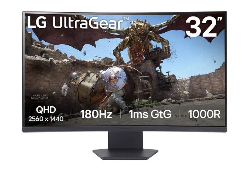 LG UltraGear 32GS60QX-B skærm - LED baglys - 32" - AMD FreeSync, VESA Adaptive-Sync - VA - 1ms - QHD 2560x1440 ved 180Hz