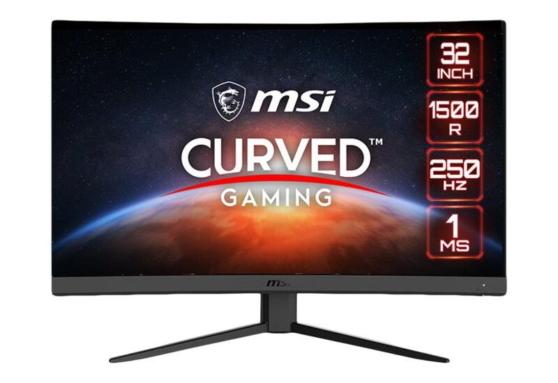 MSI G32C4XDE skærm - LED baglys - 31.5" - AMD FreeSync Premium - VA - 4ms,1ms - Full HD 1920x1080 ved 250Hz