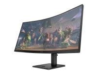 OMEN by HP 34c - LED-skærm - gaming - kurvet - 34 - 3440 x 1440 WQHD @ 165 Hz - VA - 400 cd/m² - 3000:1 - HDR400 - 1 ms - 2xHDMI, DisplayPort - højtalere