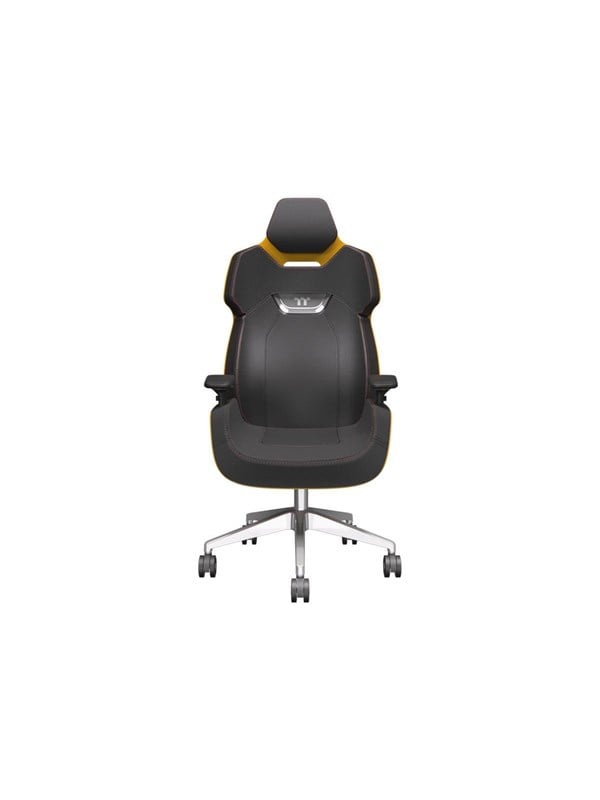 Thermaltake ARGENT E700 - gaming chair - bucket - aluminium alloy perforated leather high-density molded foam - black red stitching sanga yellow Gamer Stol - Aluminium - Op til 150 kg