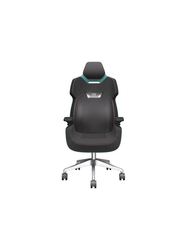 Thermaltake ARGENT E700 - gaming chair - bucket - aluminium alloy perforated leather high-density molded foam - black turquoise red stitching Gamer Stol - Aluminium - Op til 150 kg