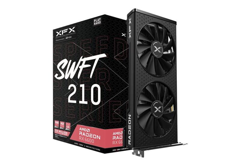 XFX Speedster SWFT210 Radeon RX 6600 Grafikkort - 8GB GDDR6 - AMD Radeon RX 6600 - PCI Express 4.0 x8