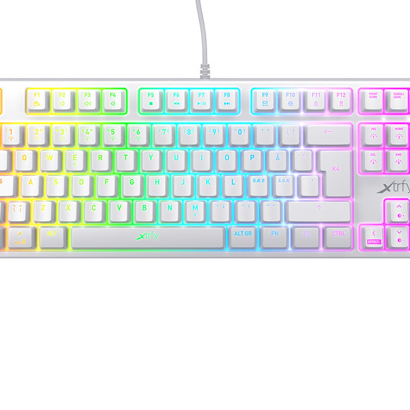 Xtrfy K4 RGB TKL HVID Mekanisk Gaming Tastatur RGB