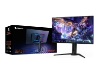 AORUS FO32U2P - OLED-monitor - 32 (31.5 til at se) - 3840 x 2160 4K @ 240 Hz - 1000 cd/m² - 1500000:1 - DisplayHDR 400 True Black - 0.03 ms - 2xHDMI, 2xDisplayPort, Mini DisplayPort, USB-C - højtalere