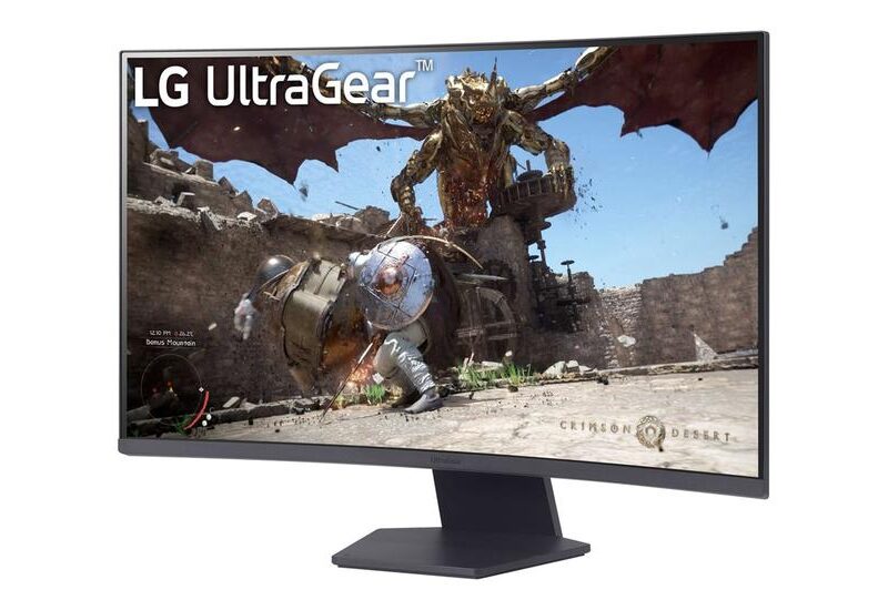 LG UltraGear 32GS60QC-B skærm - LED baglys - 32" - AMD FreeSync, NVIDIA G-SYNC Compatible, VESA Adaptive-Sync - VA - 1ms - QHD 2560x1440 ved 180Hz