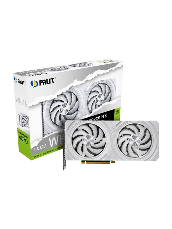 Palit GeForce RTX 4070 White - 12GB GDDR6X RAM - Grafikkort