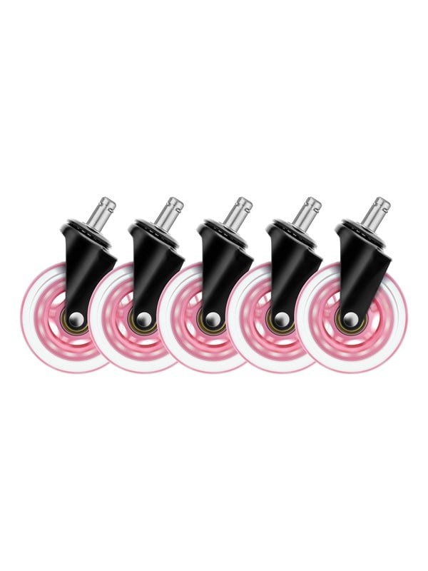 Deltaco 3" Universal Rubber Caster - Pink