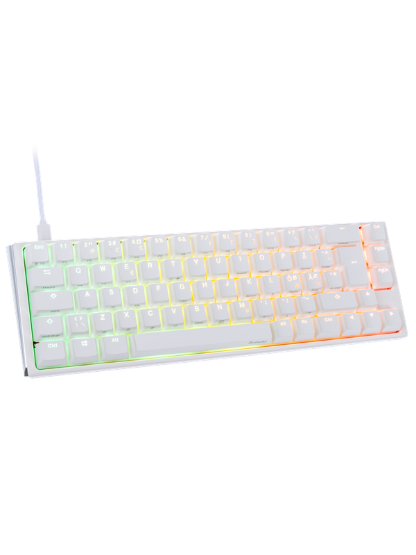 Ducky One 3 - Classic Pure White ND - SF 65% - Gaming Tastatur - Uden Numpad - Nordisk - Hvid