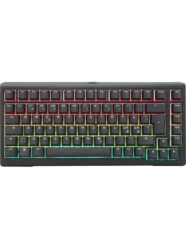 Ducky Tinker75 - Ergonomisk tastatur - Nordisk - Sort