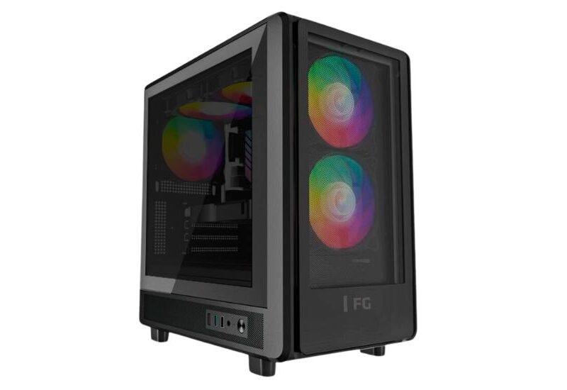Føniks Ryzen 7 5700X/RTX4060 Gamer Computer - Ryzen 7 5700X - 32GB DDR4 - GeForce RTX 4060 GB - 1TB SSD M.2 - 120mm vandkøler - Uden Windows licens