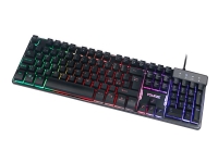 Fourze GK120 - Gamingtastatur - Bagbelyst - Kablet (USB) - Switch: Membran - Nordisk - Sort