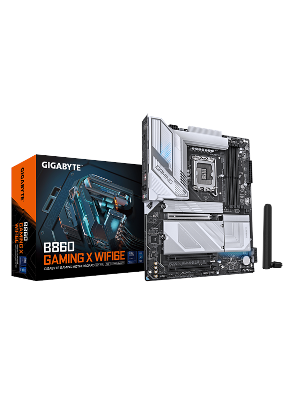 GIGABYTE B860 GAMING X WIFI6E Bundkort - Intel B860 - Intel LGA1851 socket - DDR5 RAM - ATX