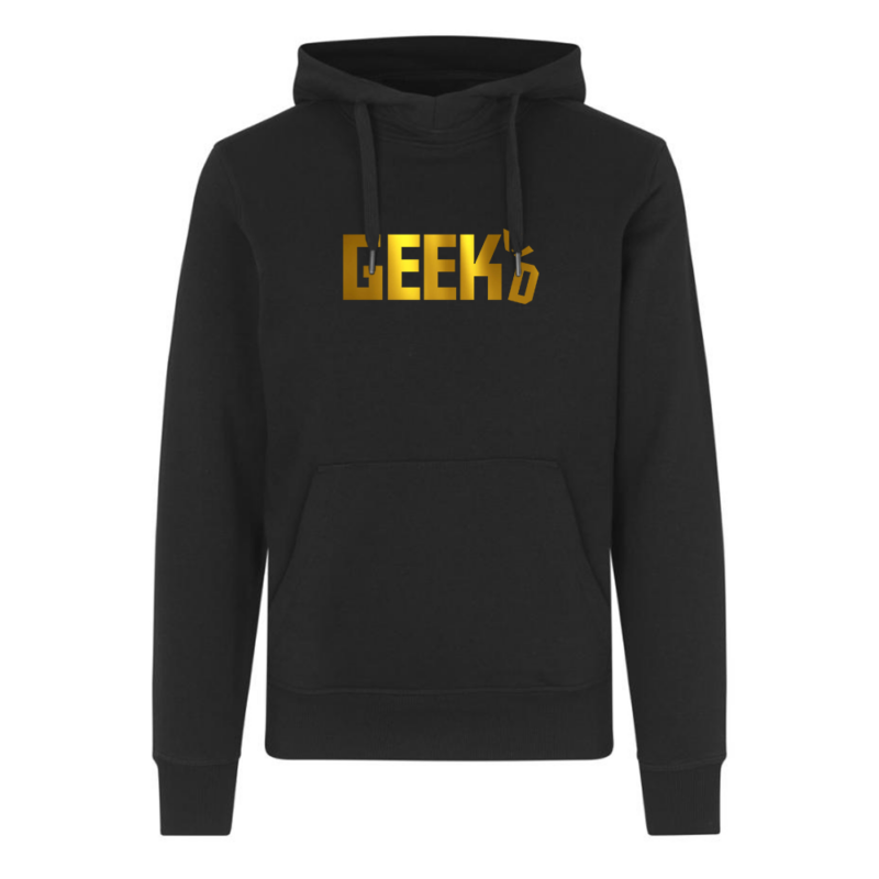 Geekd - Guld Logo Hoodie - Sort | 4-6