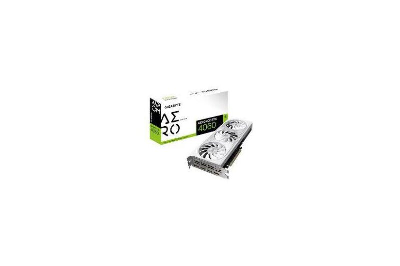 Gigabyte GeForce RTX 4060 AERO OC 8G Grafikkort - 8GB GDDR6 - NVIDIA RTX 4060 - PCI Express 4.0