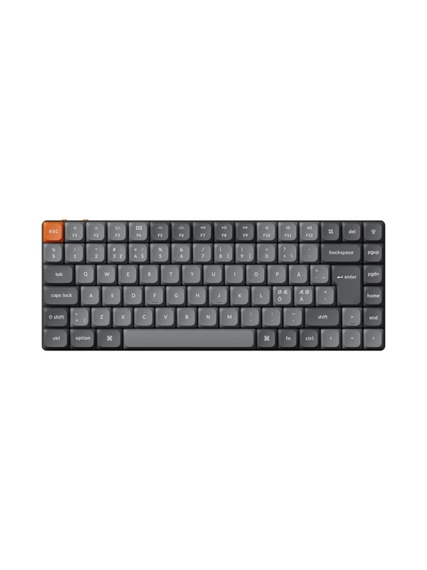Keychron K3 Max QMK/VIA Wireless RGB Hot Swap Low Profile Brown - Gaming Tastatur - Uden Numpad - Nordisk - Grå