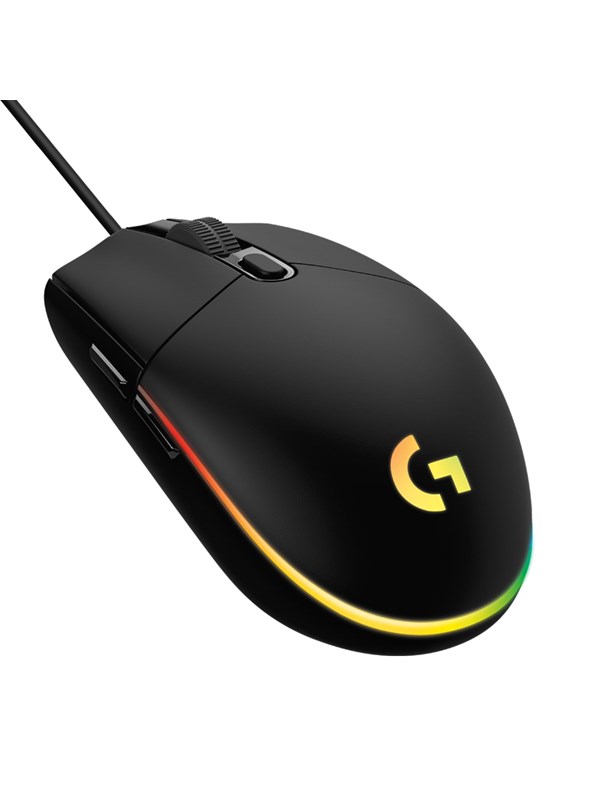 Logitech G203 LIGHTSYNC - Black - Gaming Mus - Optisk - 6 knapper - Sort med RGB lys