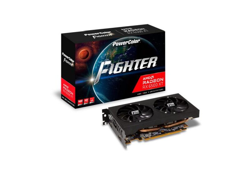 PowerColor AXRX 6500XT 4GBD6-DH/OC grafikkort AMD Radeon RX 6500 XT 4 GB GDDR6