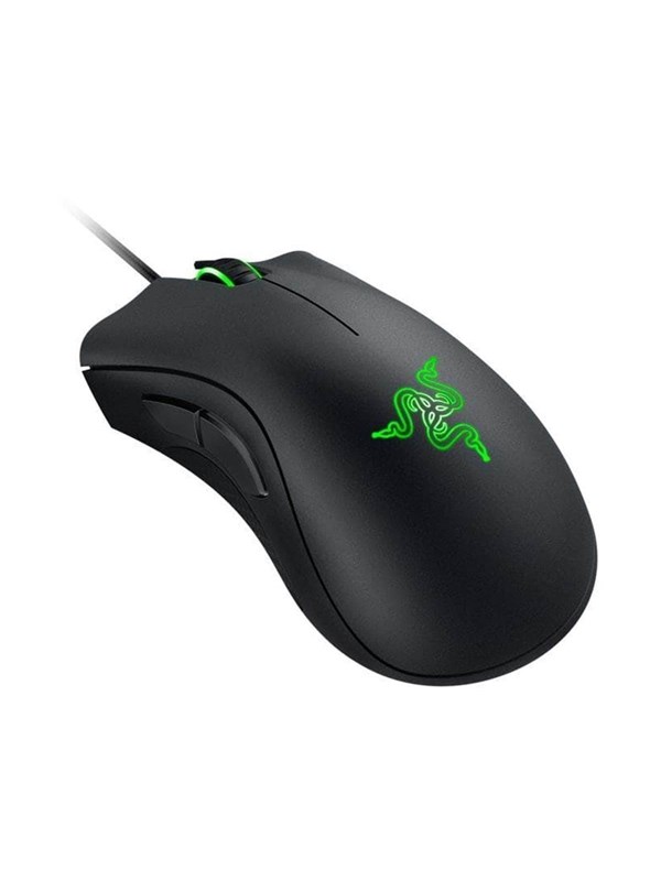 Razer DeathAdder Essential - Black - Gaming Mus - Optisk - 5 knapper - Sort med grønt lys
