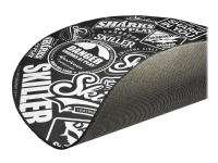 Sharkoon SKILLER SFM10 - Stolemåtte for gaming - rund - 120 cm - sort, hvid