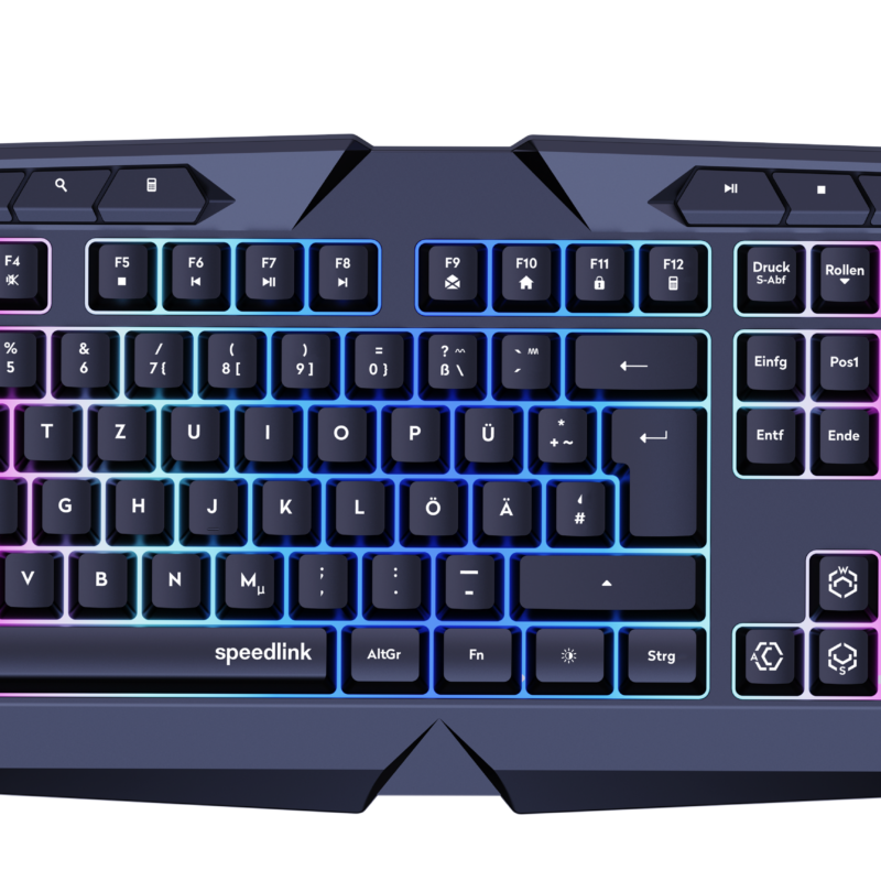 Speedlink - LUDICIUM RGB Rainbow Gaming Tastatur, sort - US Layout