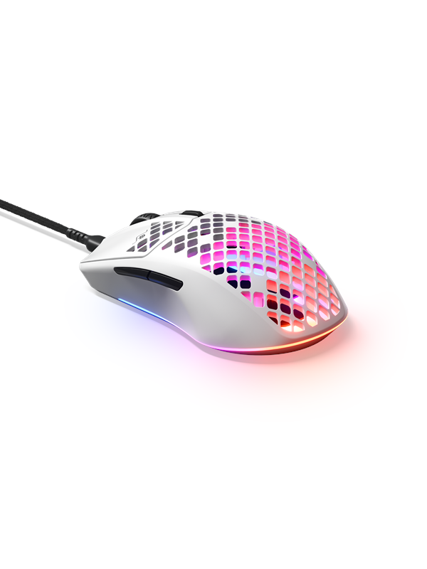 SteelSeries Aerox 3 2022 - Snow - Gaming Mus - Optisk - 6 knapper - Hvid