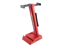 Surefire Gaming Vinson N2 - Stander/bøjle for headset - RGB - Rød (Plads til 2 headsets)